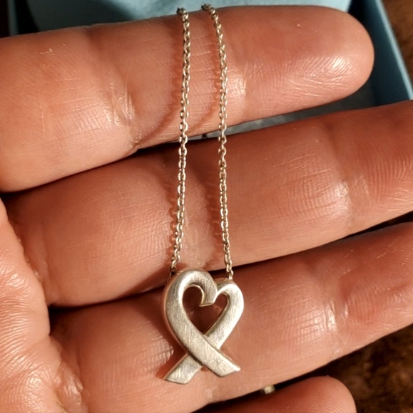Tiffany Paloma Picasso Loving Heart Pendant Necklace Sterling Silver Luxury - Picture 4 of 17